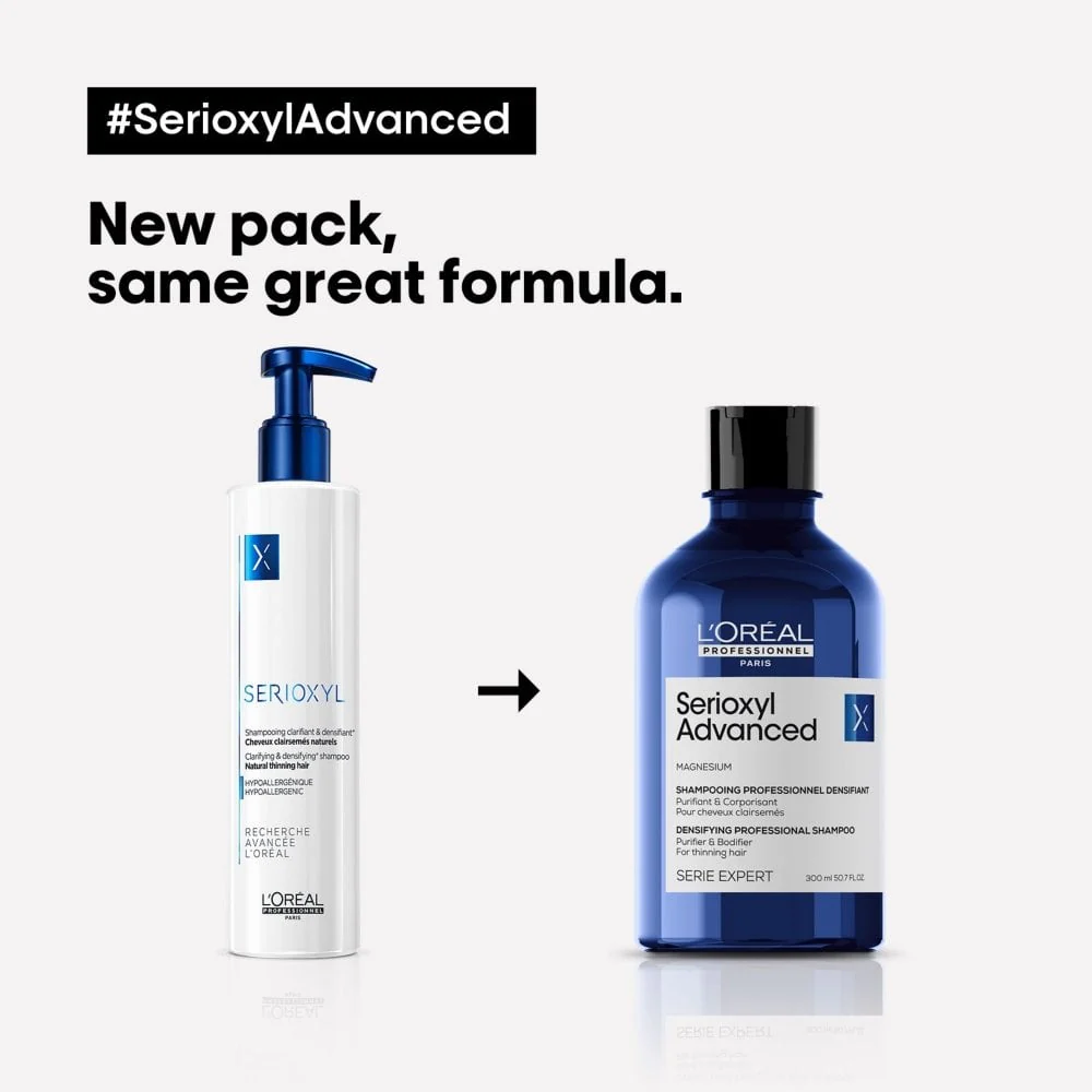 L'Oreal Professionnel Serie Expert Serioxyl Advanced Densifying Purifier & Bodifier Shampoo 300ml - Image 6