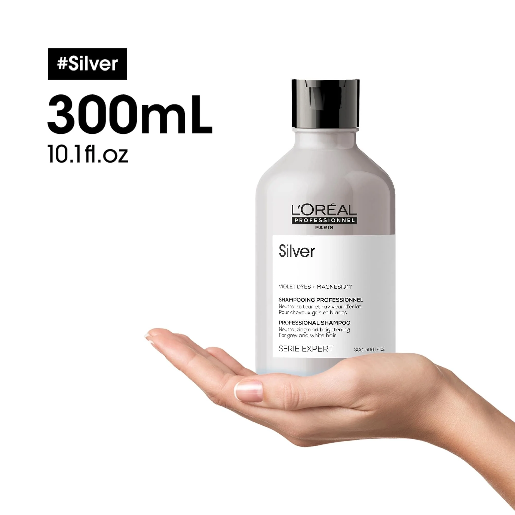 L'Oreal Professionnel Serie Expert Silver Neutralising + Brightening Shampoo 300ml - Image 6