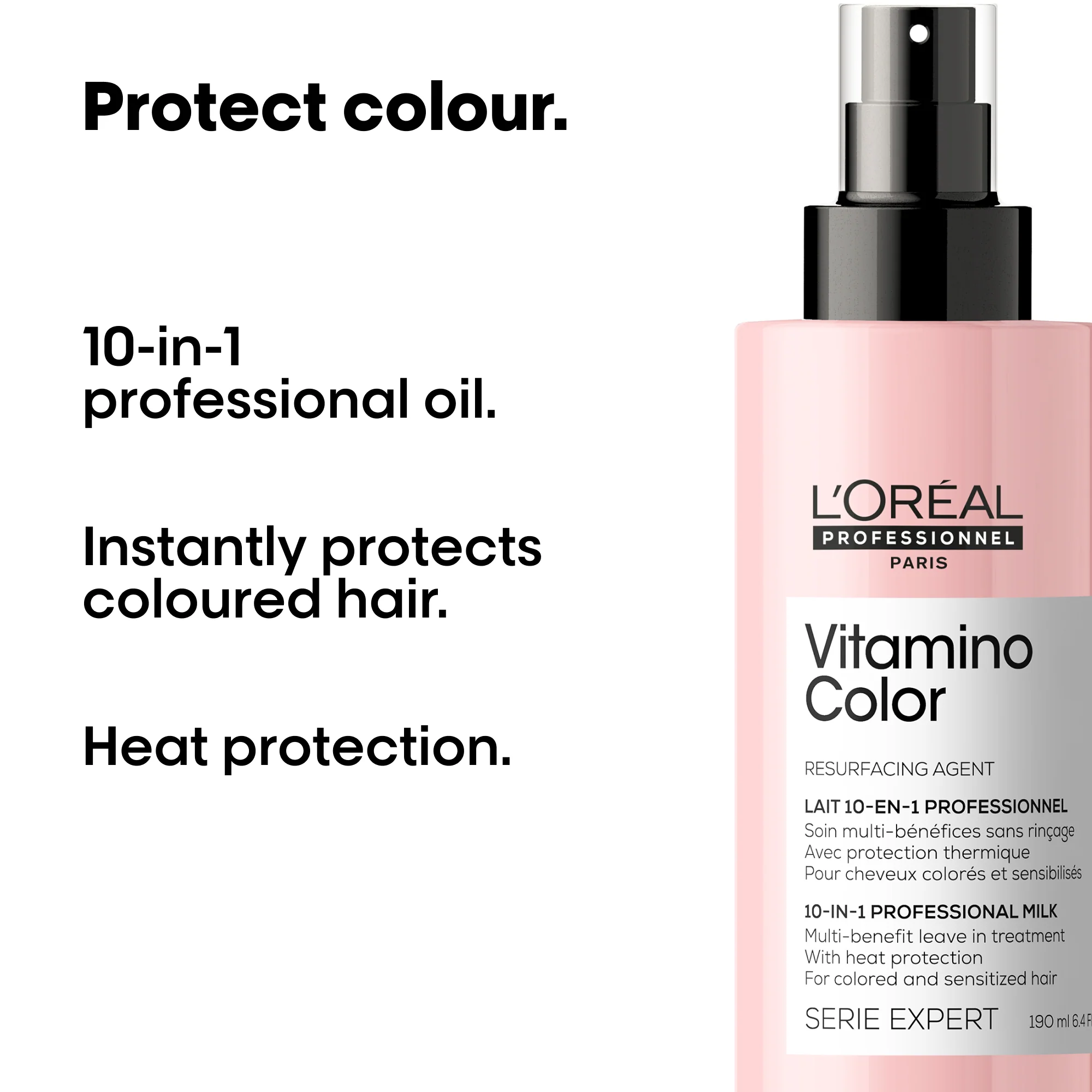 L'Oreal Professionnel Serie Expert Vitamino Colour 10-In-1 Multi-Benefit Resurfacing Leave-In Treatment Milk 190ml - Image 2