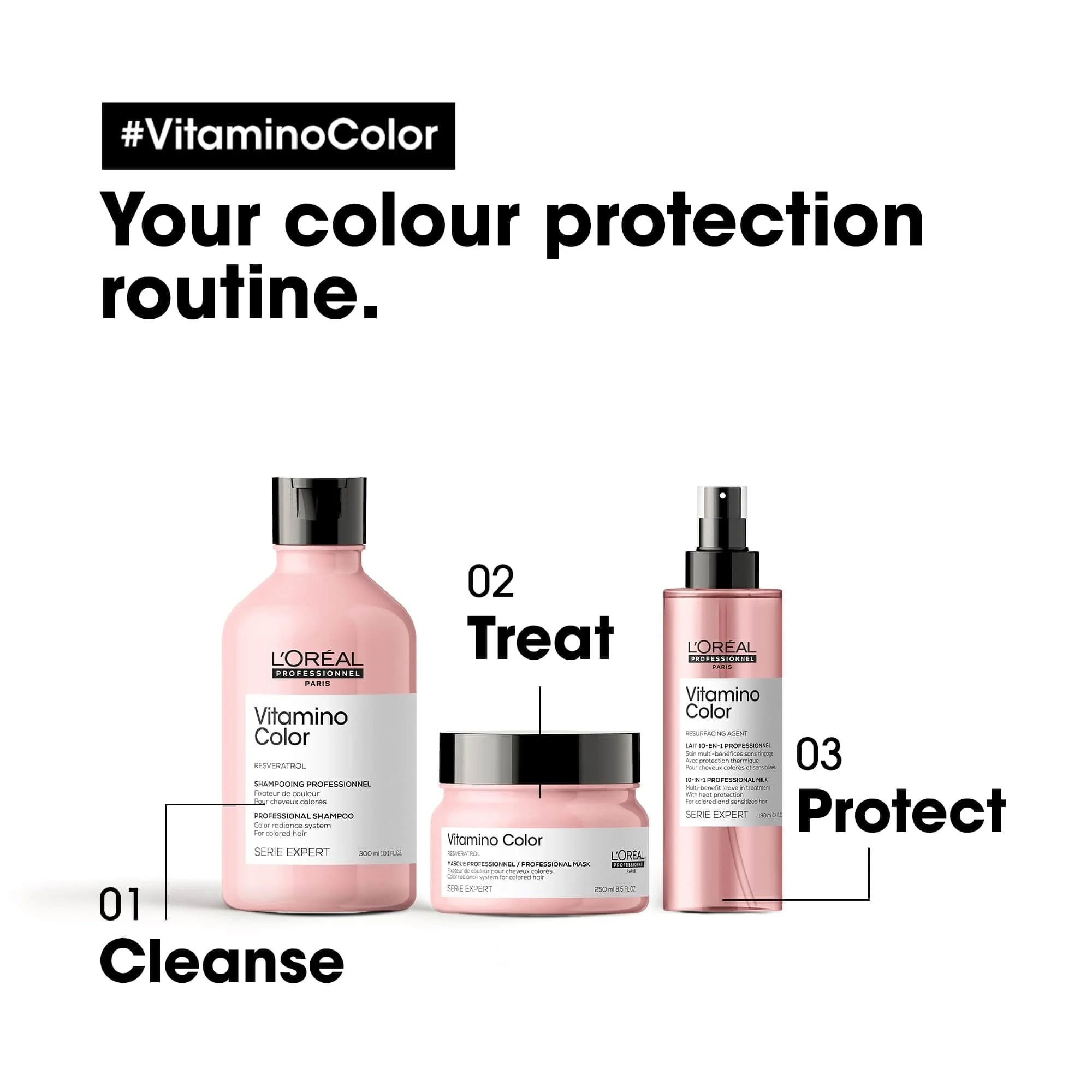 L'Oreal Professionnel Serie Expert Vitamino Colour Radiance Shampoo 300ml - Image 5