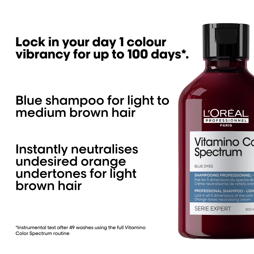 L'Oreal Professionnel Serie Expert Vitamino Colour Spectrum Blue Dyes Shampoo 300ml - Image 2