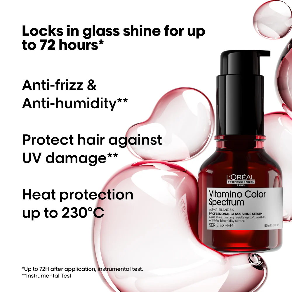 L'Oreal Professionnel Serie Expert Vitamino Colour Spectrum Glass Shine Hair Serum 50ml - Image 2