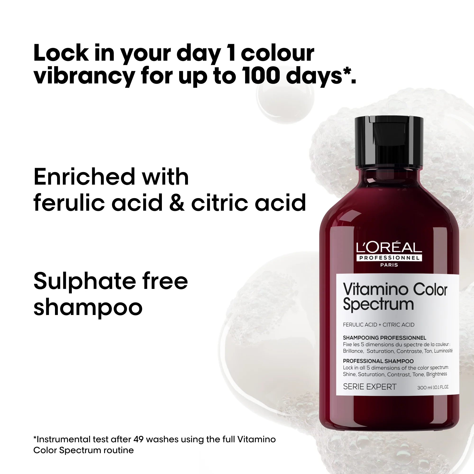 L'Oreal Professionnel Serie Expert Vitamino Colour Spectrum Shampoo 300ml & Rinse-Off Mask 250ml Twin - Image 2