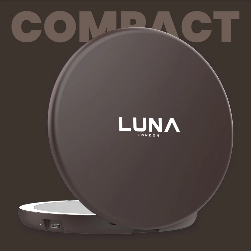 Luna London Compact Mirror Espresso Brown - Image 2