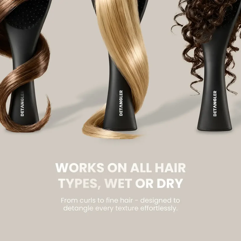 Luna London Detangler Hair Brush Black - Image 5