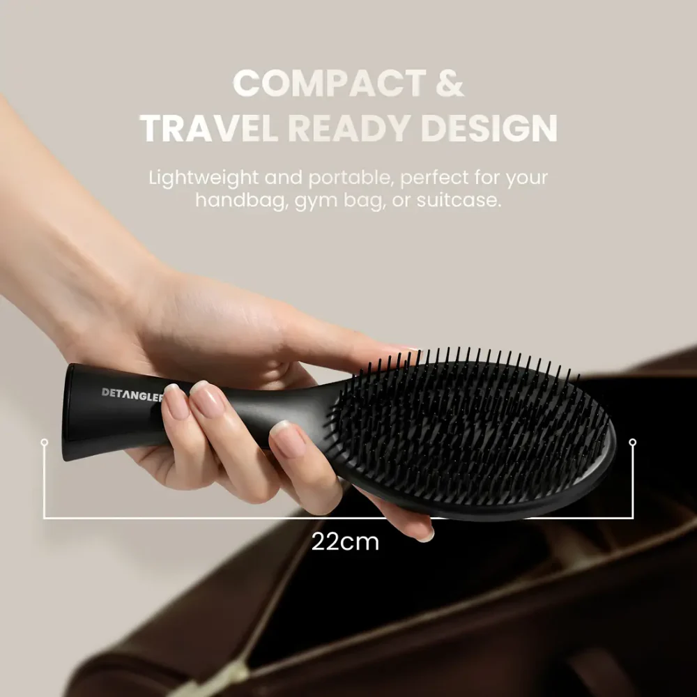 Luna London Detangler Hair Brush Black - Image 6
