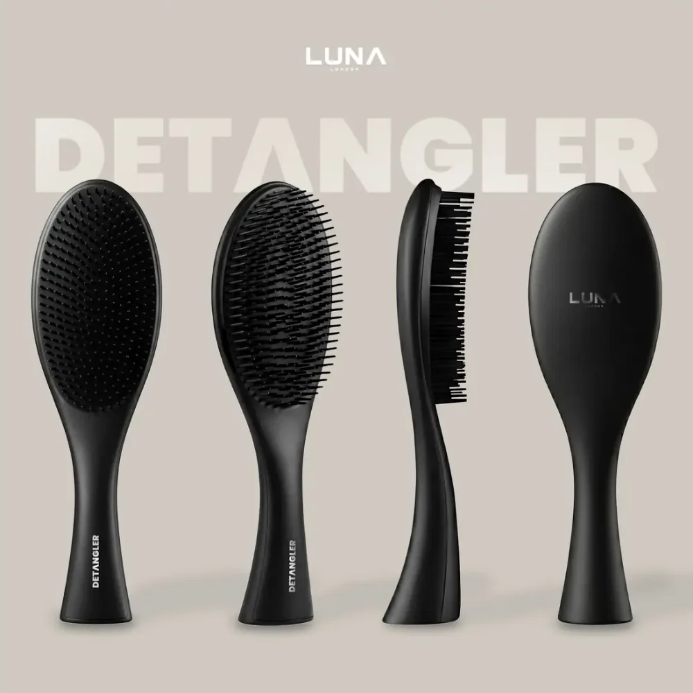 Luna London Detangler Hair Brush Black - Image 7