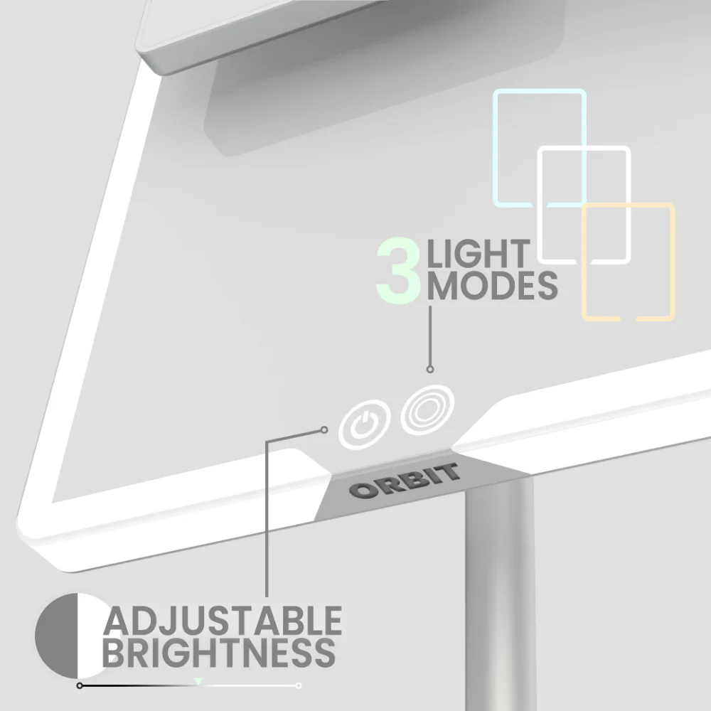 Luna London Orbit Mirror Chalk Grey - Image 2