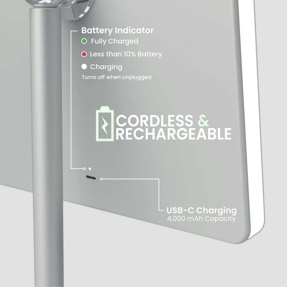 Luna London Orbit Mirror Chalk Grey - Image 3