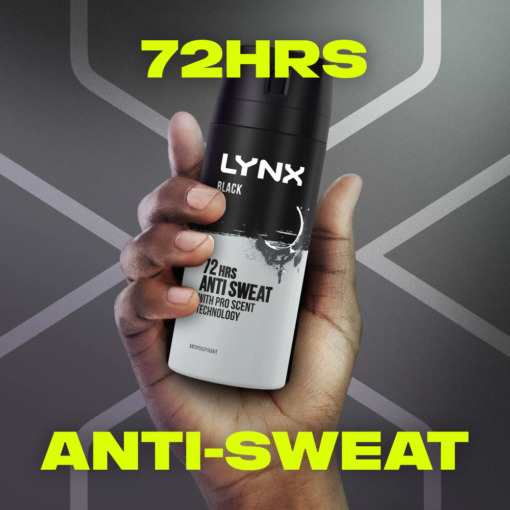 Lynx Black 72h Frozen Pear & Cedarwood Anti-Perspirant Deodorant Spray 150ml - Image 8