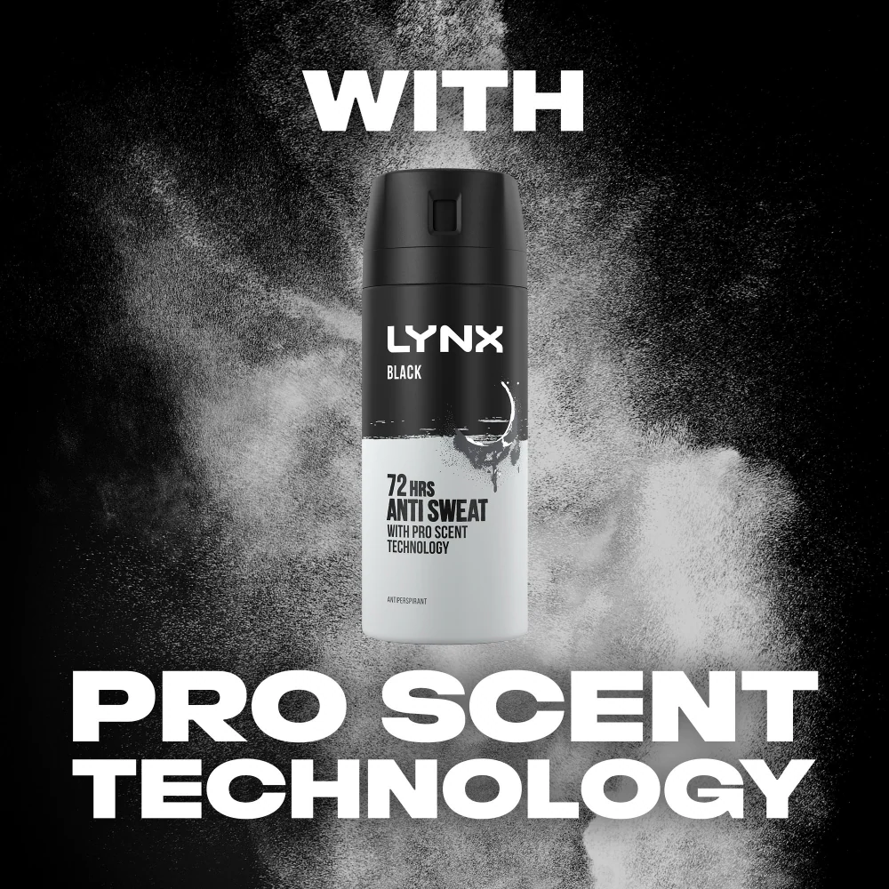 Lynx Black 72h Frozen Pear & Cedarwood Anti-Perspirant Deodorant Spray 150ml - Image 9