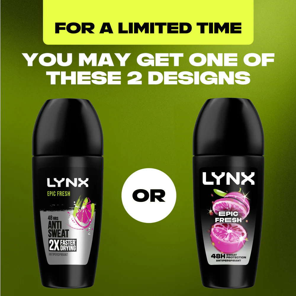Lynx Epic Fresh 48h Grapefruit & Tropical Pineapple Anti-Perspirant Deodorant Roll-On 50ml - Image 7