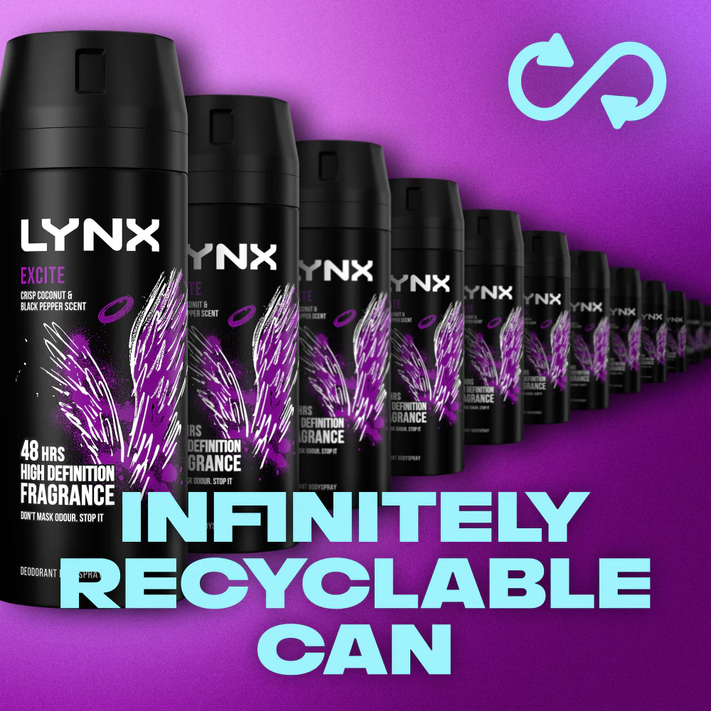 Lynx Excite 48h Crisp Coconut & Black Pepper Deodorant Body Spray 150ml - Image 6