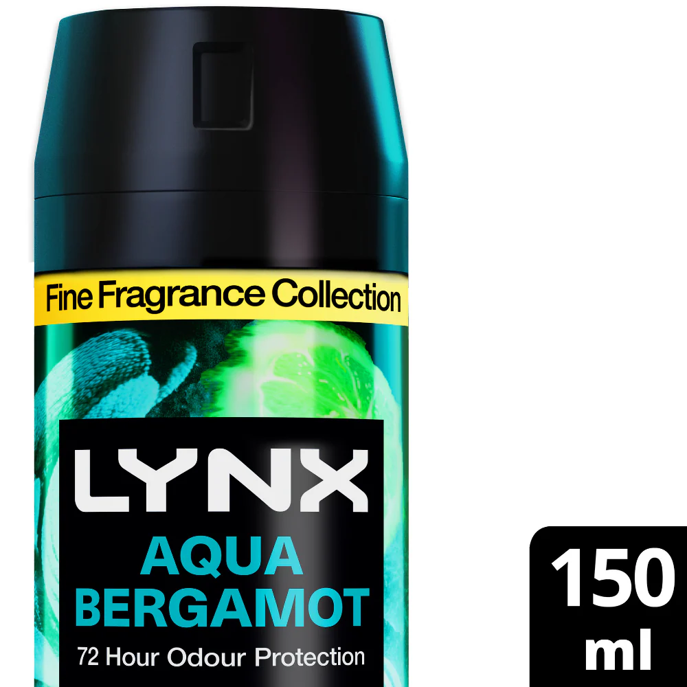 Lynx Fine Fragrance 72h Aqua Bergamot Sage & Juniper Premium Deodorant Body Spray 150ml - Image 2