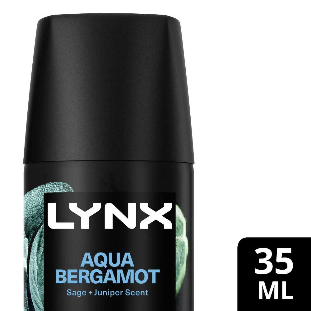 Lynx Fine Fragrance 72h Aqua Bergamot Sage & Juniper Premium Deodorant Body Spray 35ml - Image 2