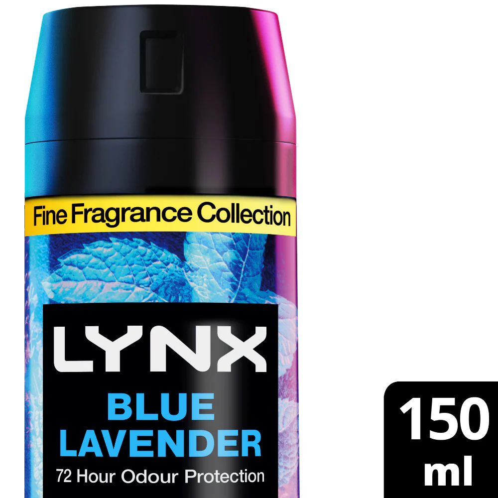 Lynx Fine Fragrance 72h Blue Lavender Mint & Amber Premium Deodorant Body Spray 150ml - Image 2