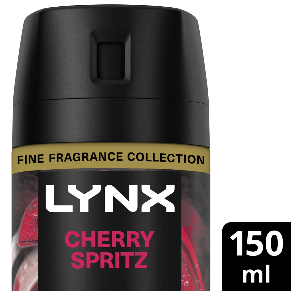 Lynx Fine Fragrance 72h Cherry Spritz Red Apple & Amber Premium Deodorant Body Spray 150ml - Image 2