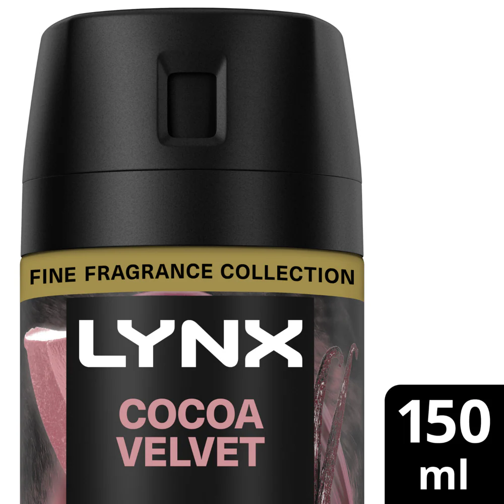 Lynx Fine Fragrance 72h Cocoa Velvet Vanilla & Cedarwood Premium Deodorant Body Spray 150ml - Image 2