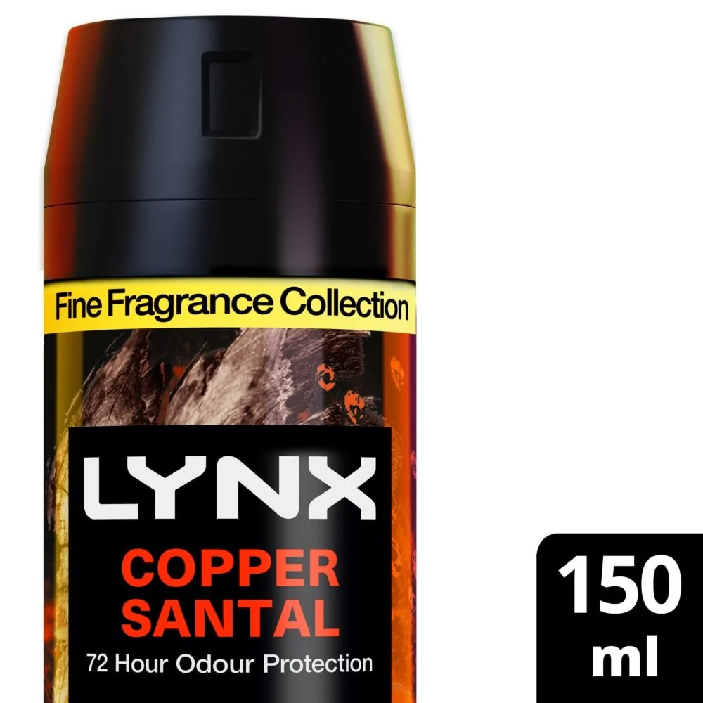 Lynx Fine Fragrance 72h Copper Santal Brown Sugar & Pepper Premium Deodorant Body Spray 150ml - Image 2