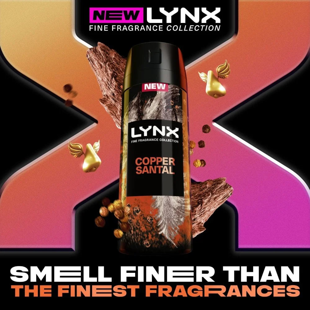 Lynx Fine Fragrance 72h Copper Santal Brown Sugar & Pepper Premium Deodorant Body Spray 150ml - Image 3
