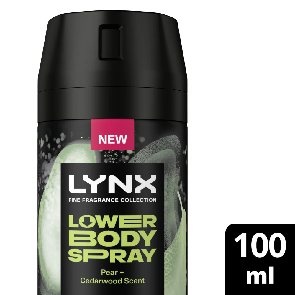 Lynx Fine Fragrance 72h Pear & Cedarwood Lower Deodorant Body Spray 100ml - Image 2
