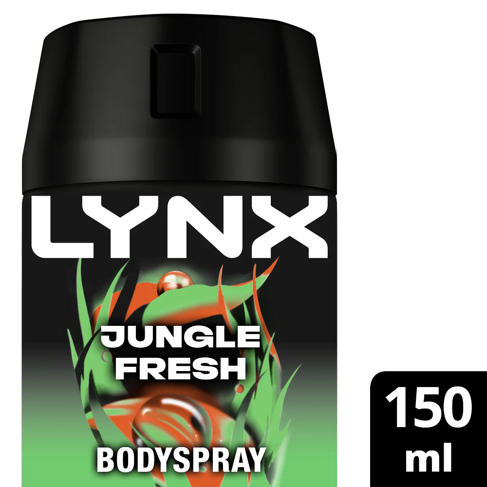 Lynx Jungle Fresh 48h Palm Leaves & Amber Deodorant Body Spray 150ml - Image 2