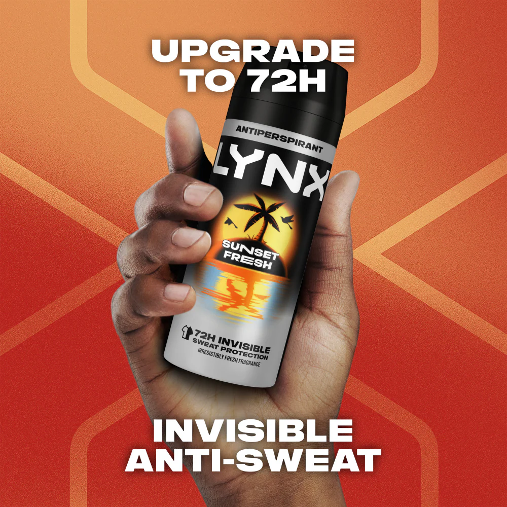 Lynx Sunset Fresh 72h Mango & Mandarin Anti-Perspirant Deodorant Spray 150ml - Image 3