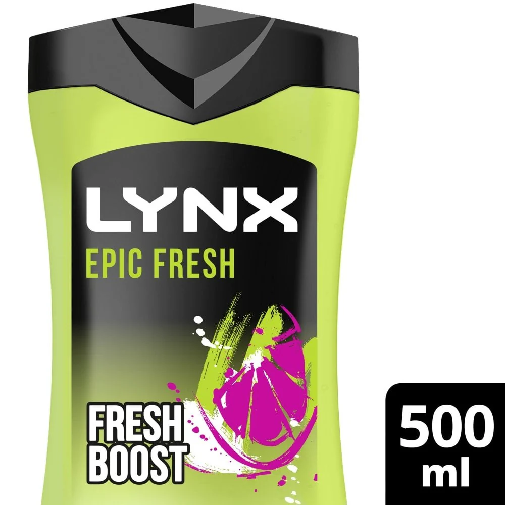 Lynx XXL 3 In 1 Epic Fresh Shower Gel 500ml - Image 2