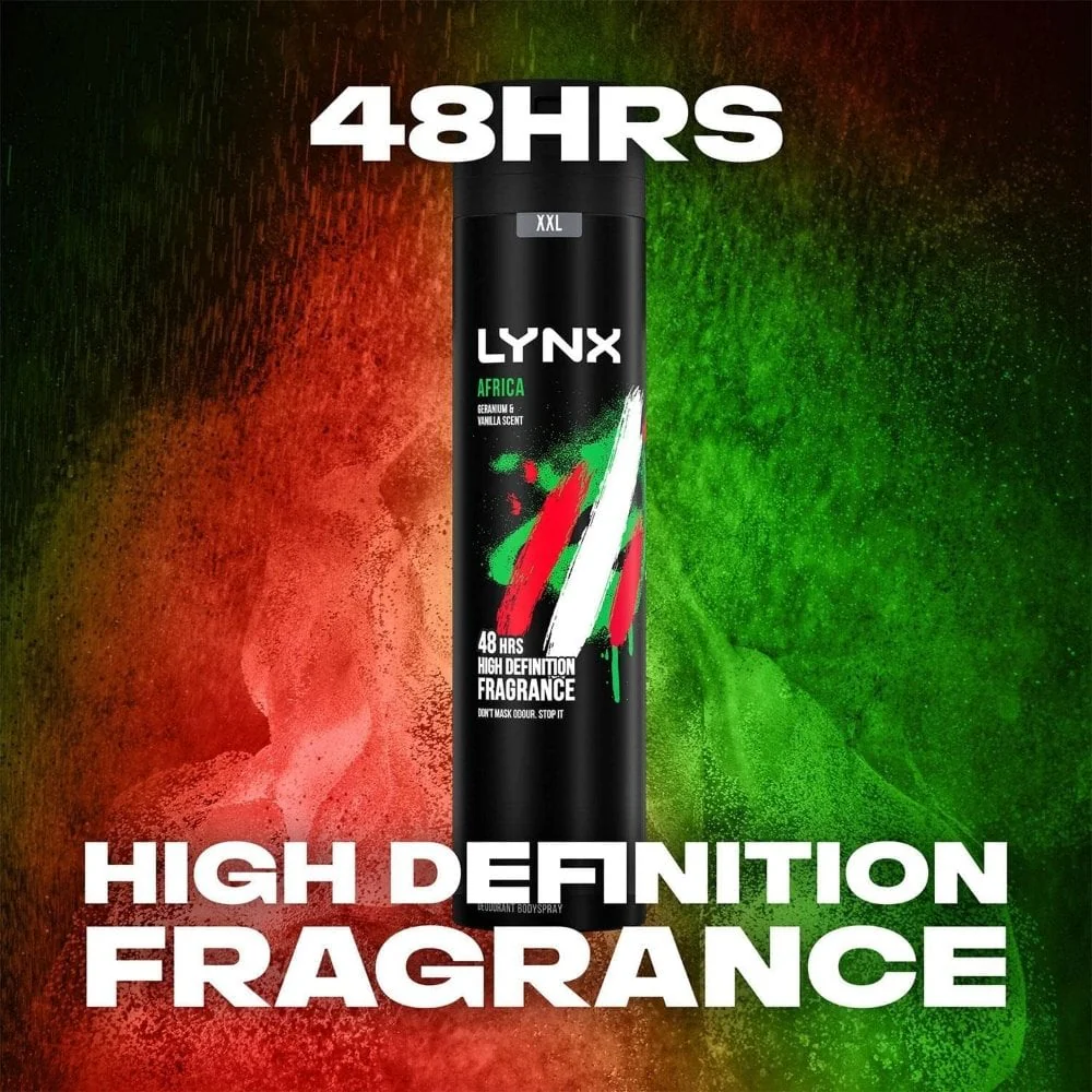 Lynx XXL Africa 48h Deodorant Body Spray 250ml - Image 2