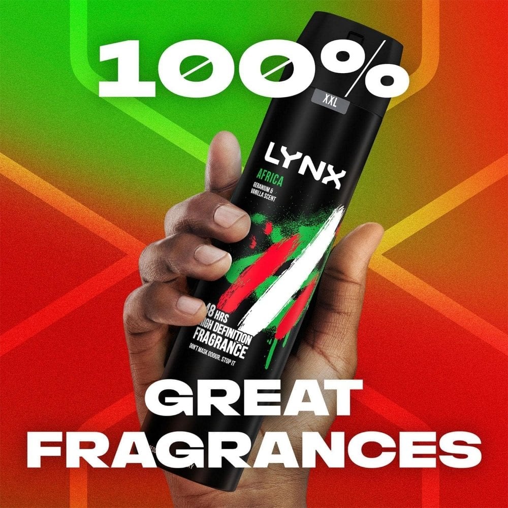 Lynx XXL Africa 48h Deodorant Body Spray 250ml - Image 4