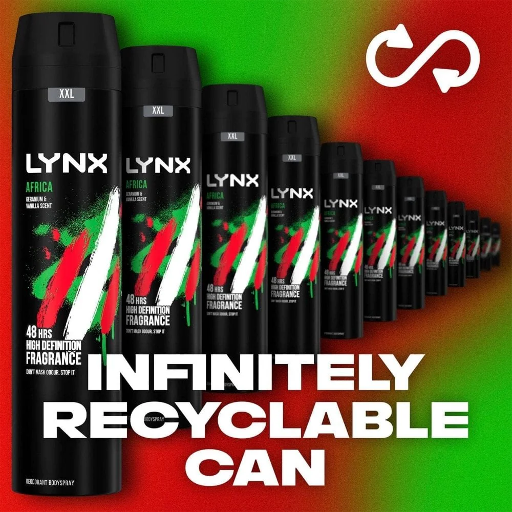Lynx XXL Africa 48h Deodorant Body Spray 250ml - Image 6