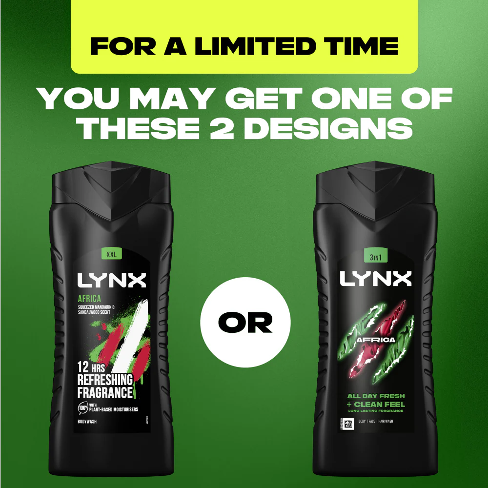 Lynx XXL Africa Shower Gel 500ml - Image 6