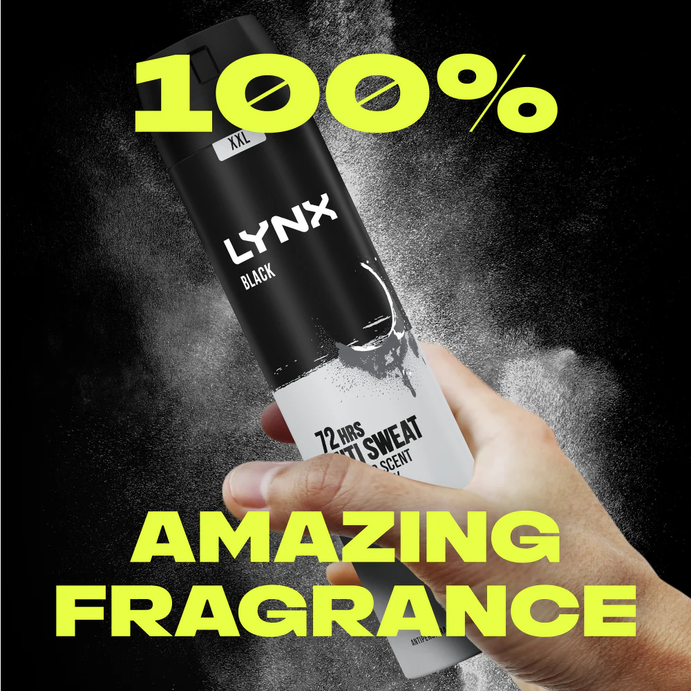 Lynx XXL Black 72h Frozen Pear & Cedarwood Anti-Perspirant Deodorant Spray 250ml - Image 5
