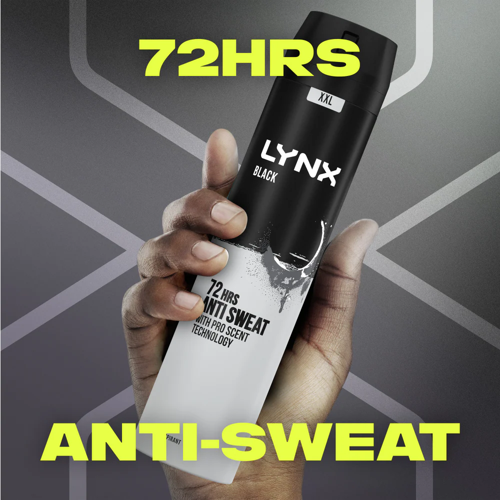 Lynx XXL Black 72h Frozen Pear & Cedarwood Anti-Perspirant Deodorant Spray 250ml - Image 7