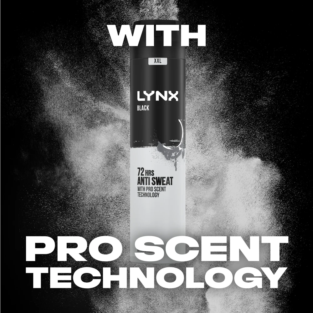 Lynx XXL Black 72h Frozen Pear & Cedarwood Anti-Perspirant Deodorant Spray 250ml - Image 8