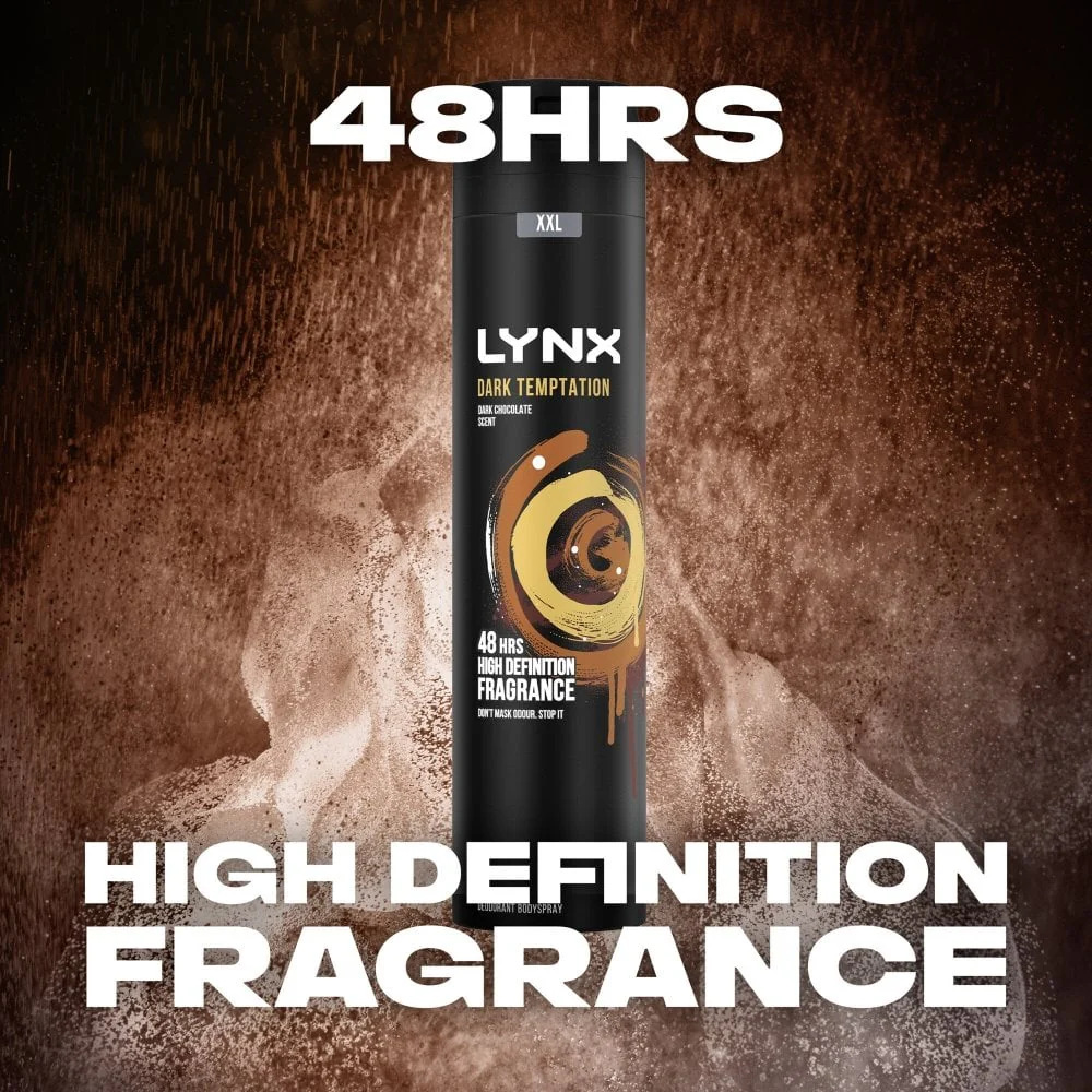Lynx XXL Dark Temptation 48h Dark Chocolate Deodorant Body Spray 250ml - Image 9
