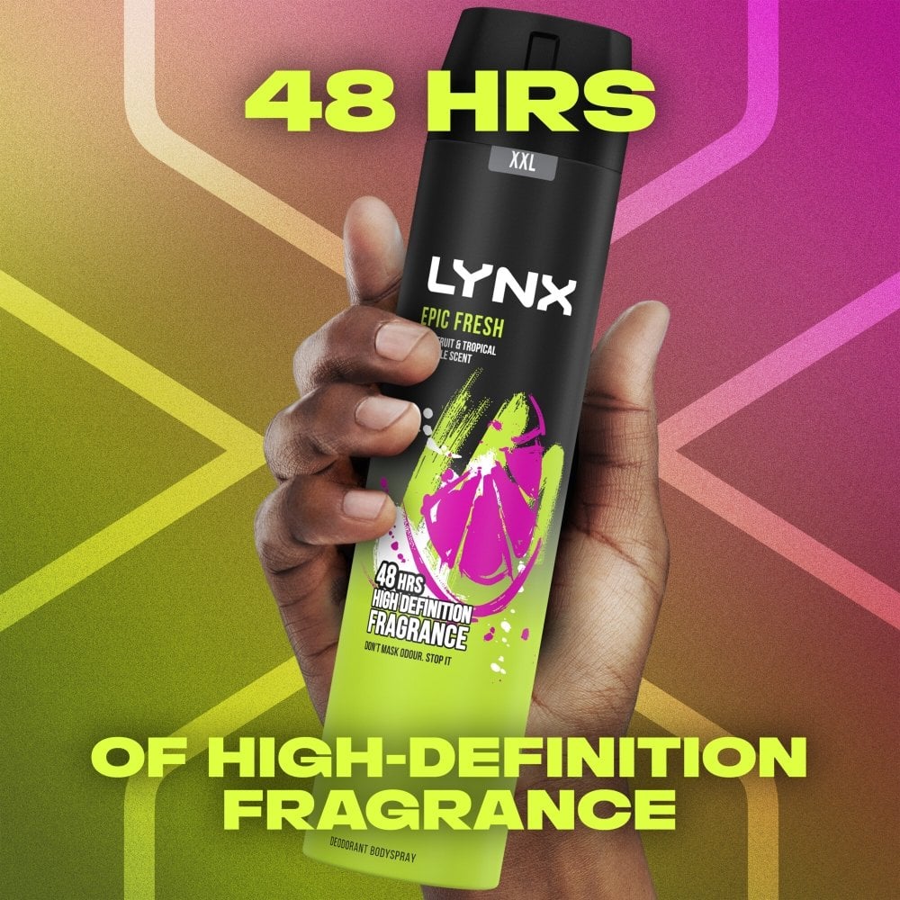 Lynx XXL Epic Fresh 48h Grapefruit & Tropical Pineapple Deodorant Body Spray 250ml - Image 6