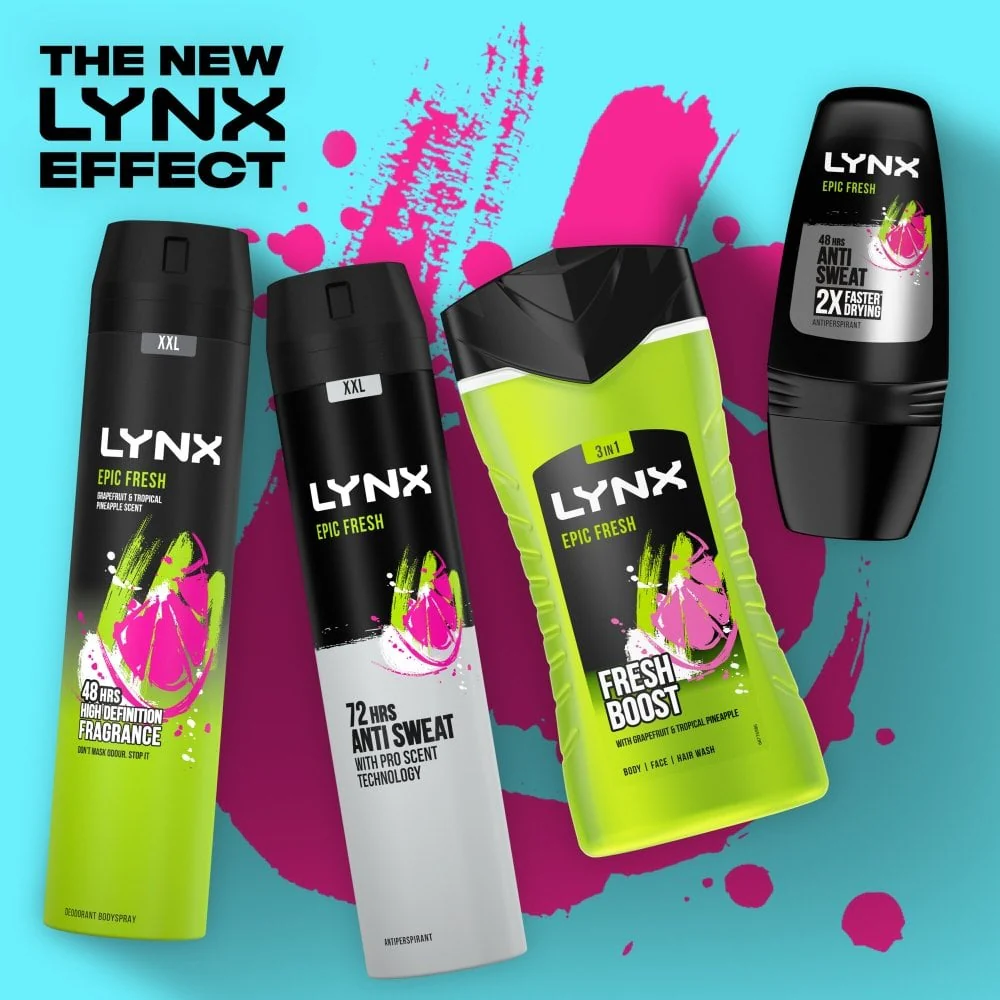 Lynx XXL Epic Fresh 72h Grapefruit & Tropical Pineapple Anti-Perspirant Deodorant Spray 250ml - Image 4