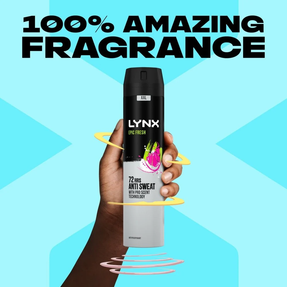 Lynx XXL Epic Fresh 72h Grapefruit & Tropical Pineapple Anti-Perspirant Deodorant Spray 250ml - Image 5