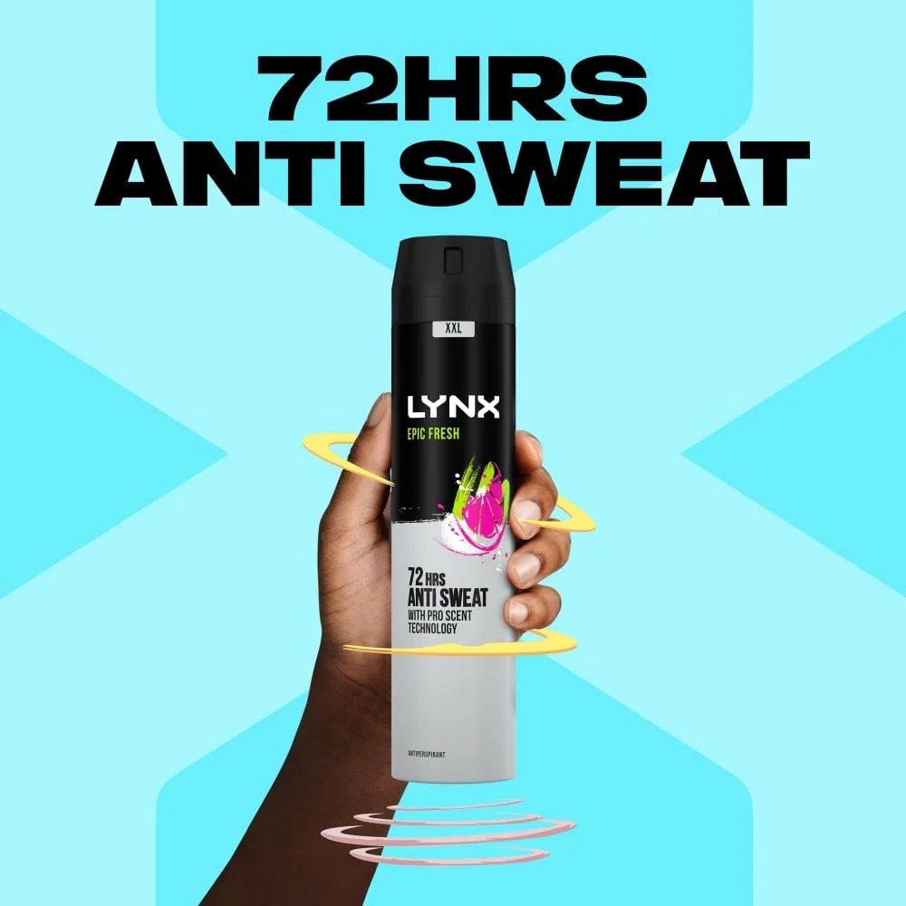 Lynx XXL Epic Fresh 72h Grapefruit & Tropical Pineapple Anti-Perspirant Deodorant Spray 250ml - Image 6