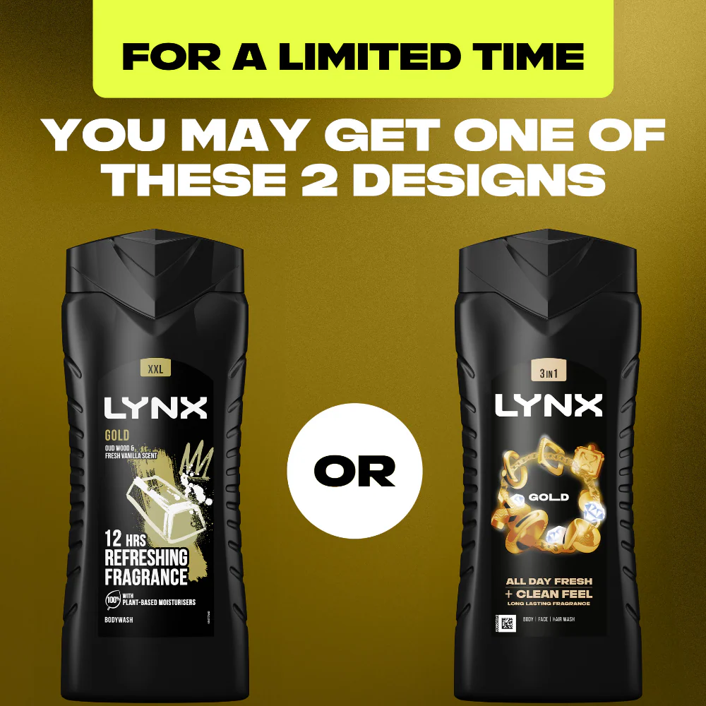 Lynx XXL Gold Shower Gel 500ml - Image 5