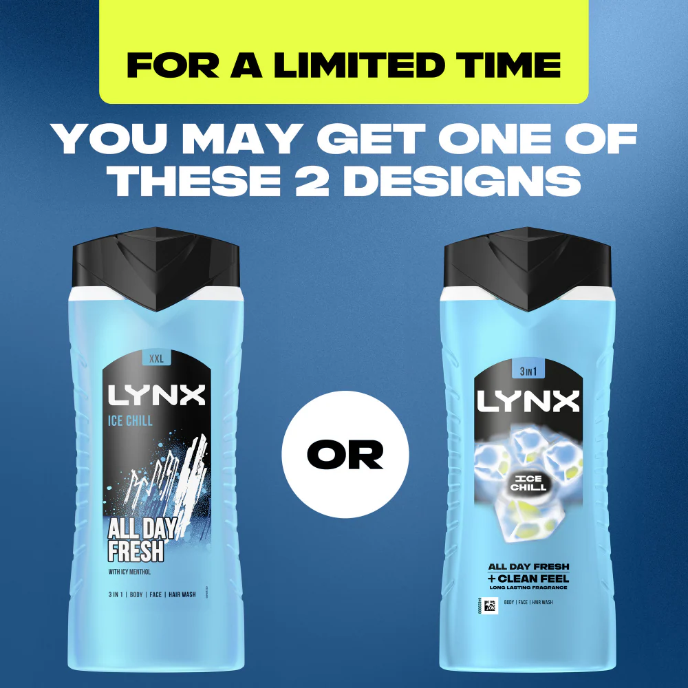 Lynx XXL Ice Chill 3 In 1 Shower Gel 500ml - Image 4