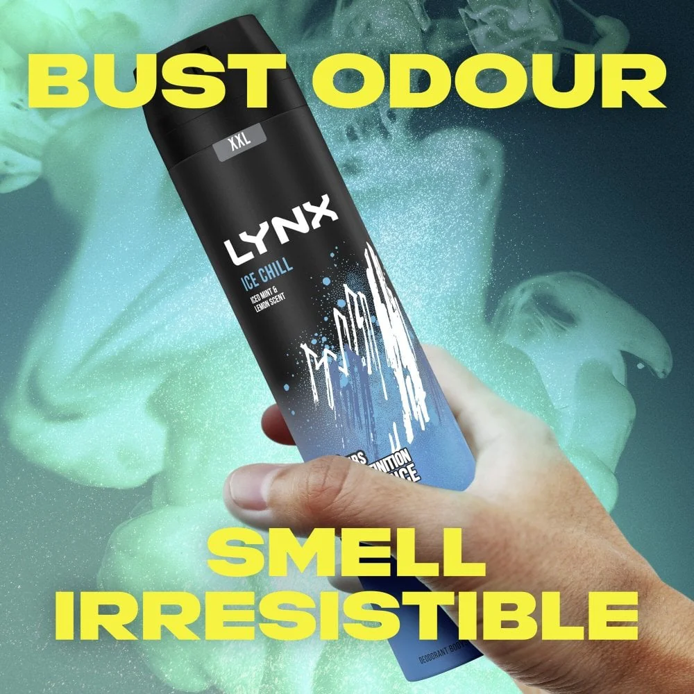 Lynx XXL Ice Chill 48h Iced Mint & Lemon Deodorant Body Spray 250ml - Image 5