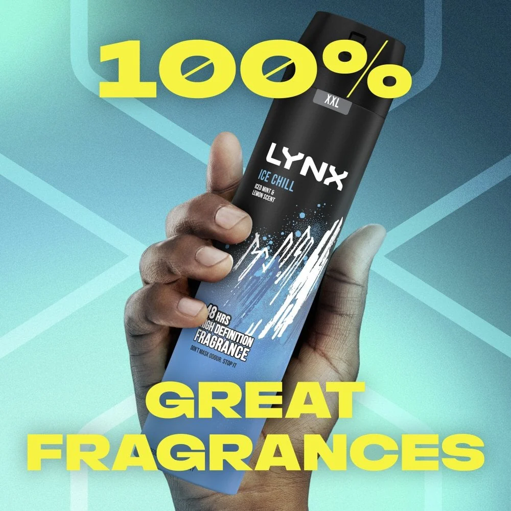 Lynx XXL Ice Chill 48h Iced Mint & Lemon Deodorant Body Spray 250ml - Image 7