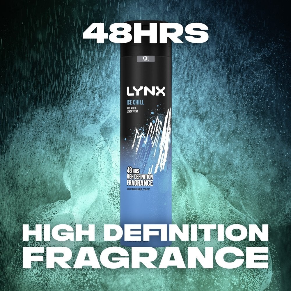 Lynx XXL Ice Chill 48h Iced Mint & Lemon Deodorant Body Spray 250ml - Image 8