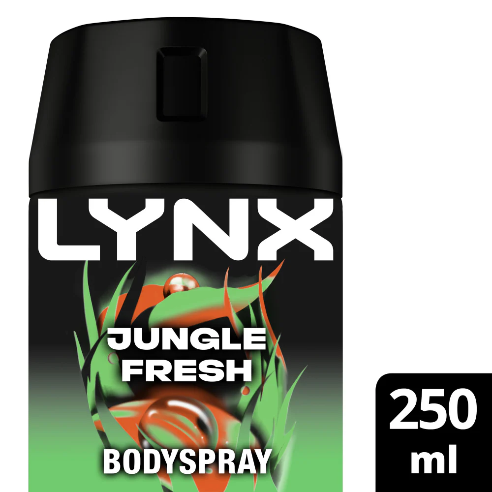 Lynx XXL Jungle Fresh 48h Palm Leaves & Amber Deodorant Body Spray 250ml - Image 2