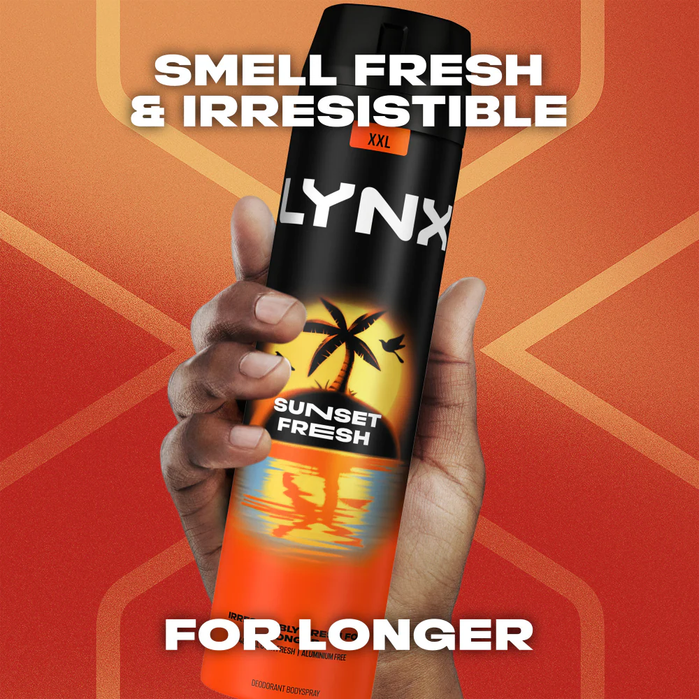 Lynx XXL Sunset Fresh 48h Mango & Mandarin Deodorant Body Spray 250ml - Image 3