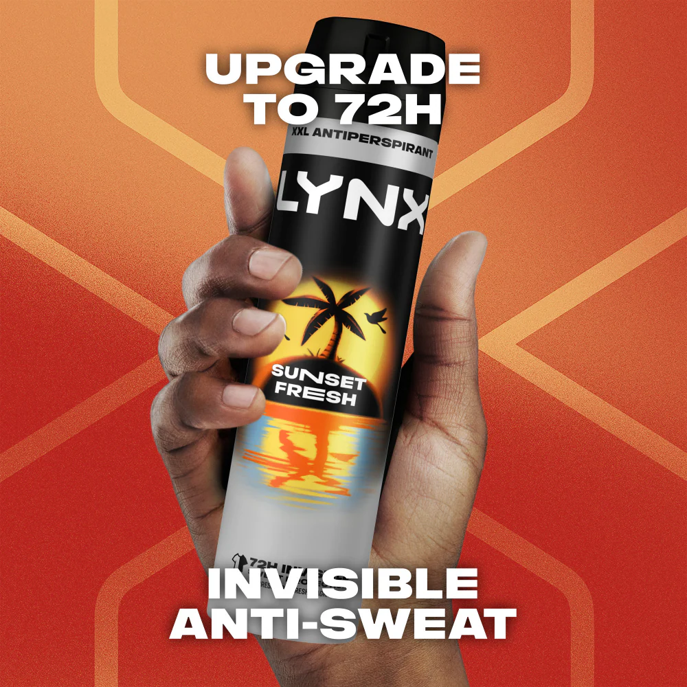 Lynx XXL Sunset Fresh 72h Mango & Mandarin Anti-Perspirant Deodorant Spray 250ml - Image 3
