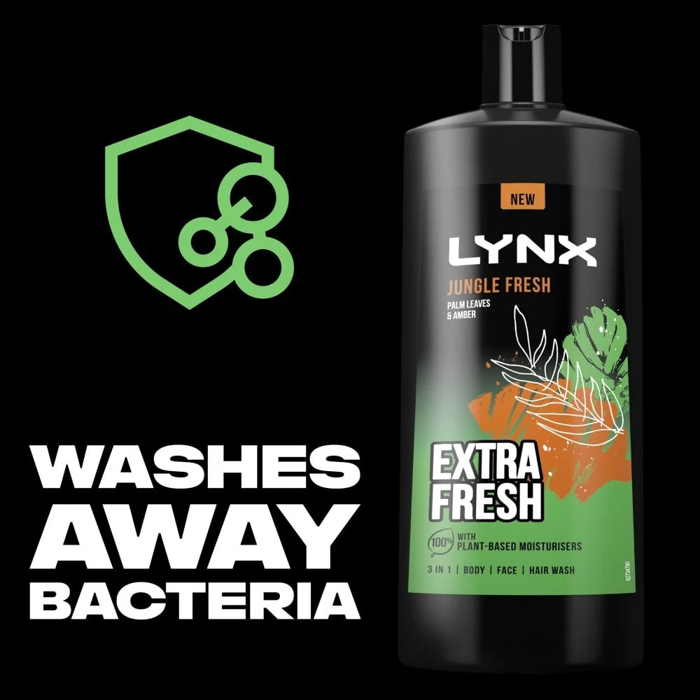 Lynx XXXL 3 In 1 Jungle Fresh Shower Gel 700ml - Image 6