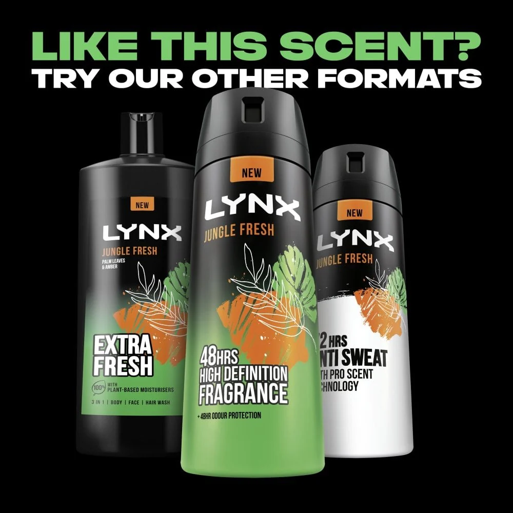 Lynx XXXL 3 In 1 Jungle Fresh Shower Gel 700ml - Image 8